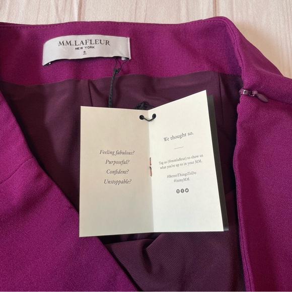 NWT MM Lafleur Noho Skirt Women’s 8 Deep Plum Purple Straight Pencil Corporate - Picture 13 of 15